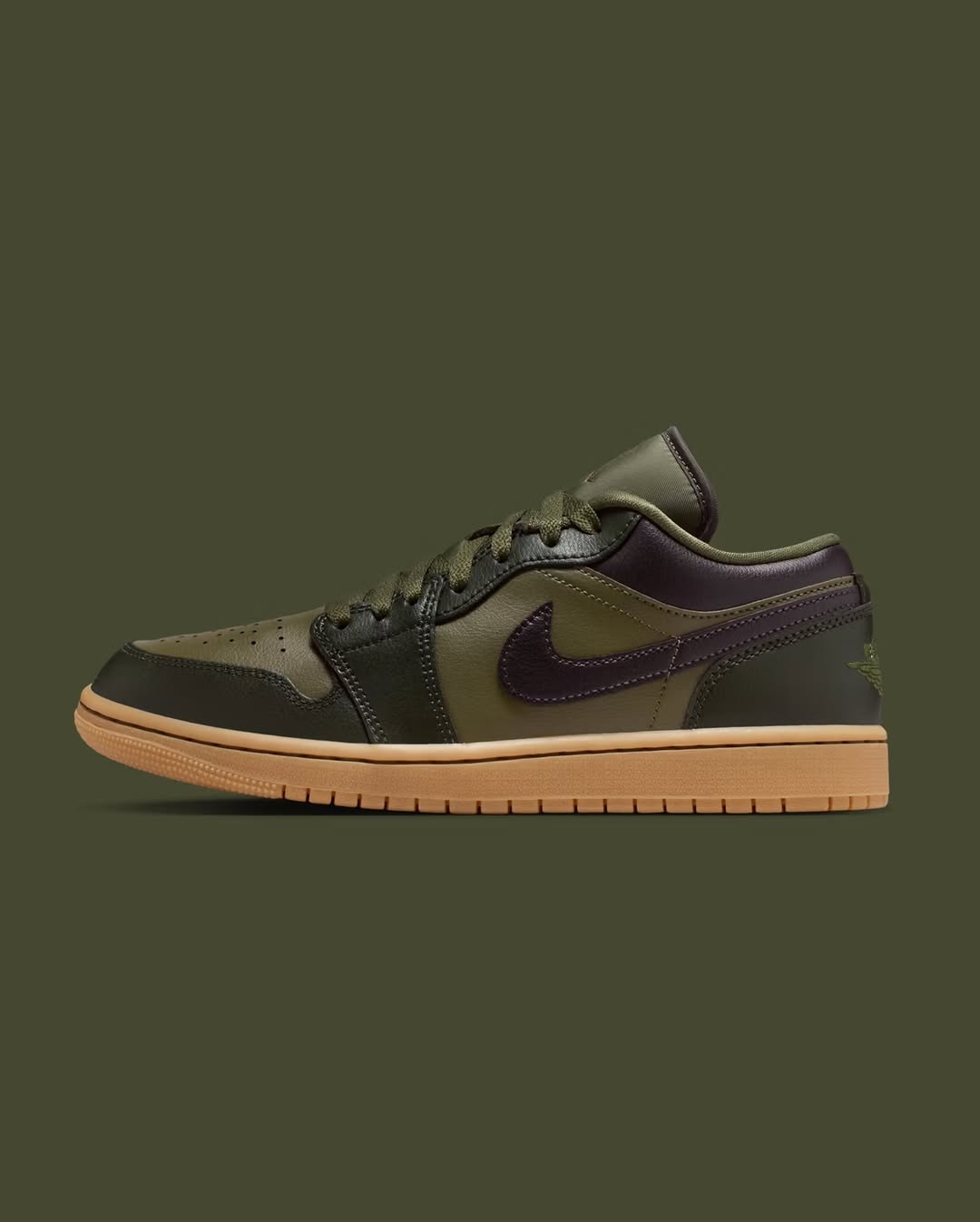 Air Jordan 1 Low — Olive/Purple/Gum