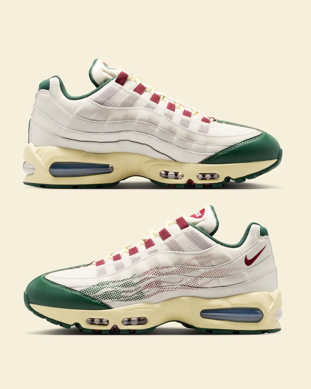 Air Max 95 — Sail/Forest Green/Crimson